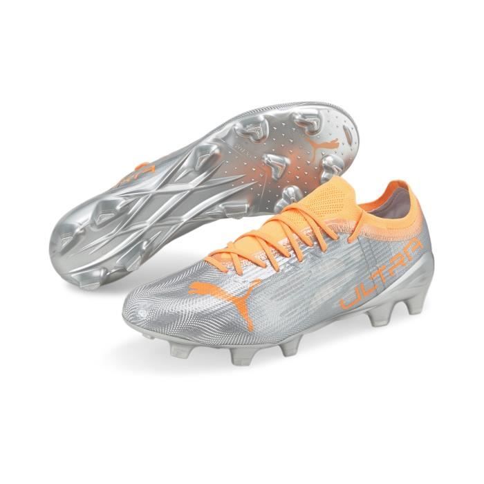 Chaussures de football de football Puma Ultra 1.4 FG/AG - Instinct Pack - argenté/jaune - 44