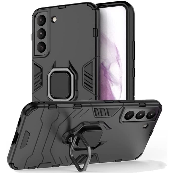 Coque pour Samsung Galaxy S22 PLUS 5G Anti Choc avec Bague Anti Chute - béquille