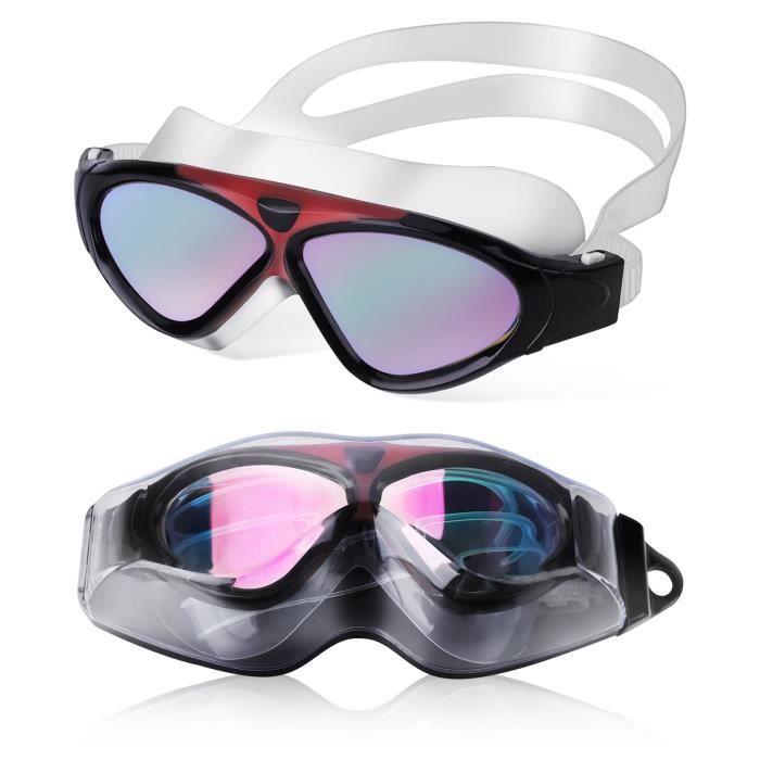 Lunettes de natation unisexes, lunettes de natation, type miroir, protection UV, anti-buée, piscine, natation, fitness, taille uniqu