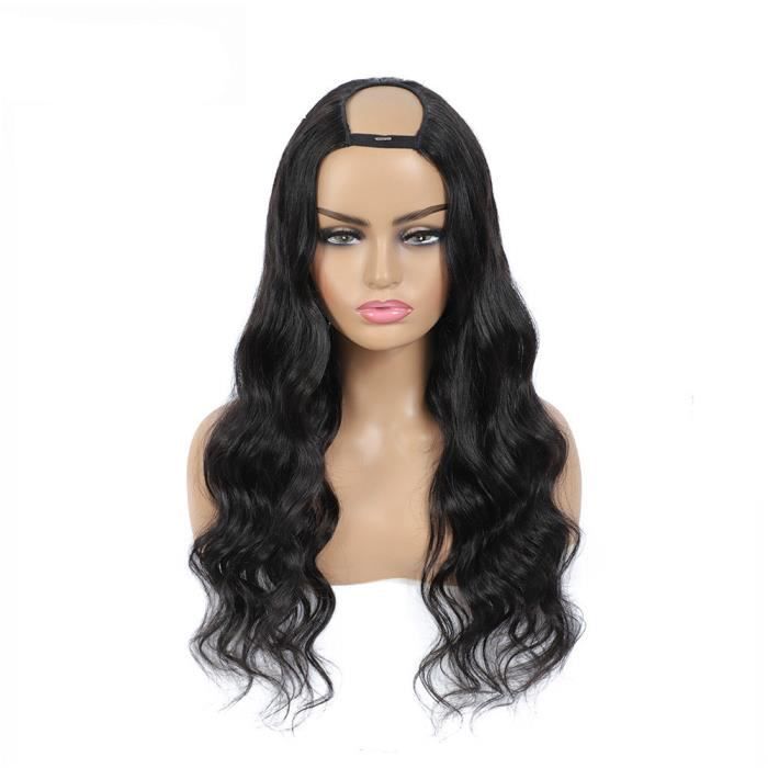 10pouce U partie perruque cheveux humains 180 densité sans colle brésilien vague de corps en vrac perruques