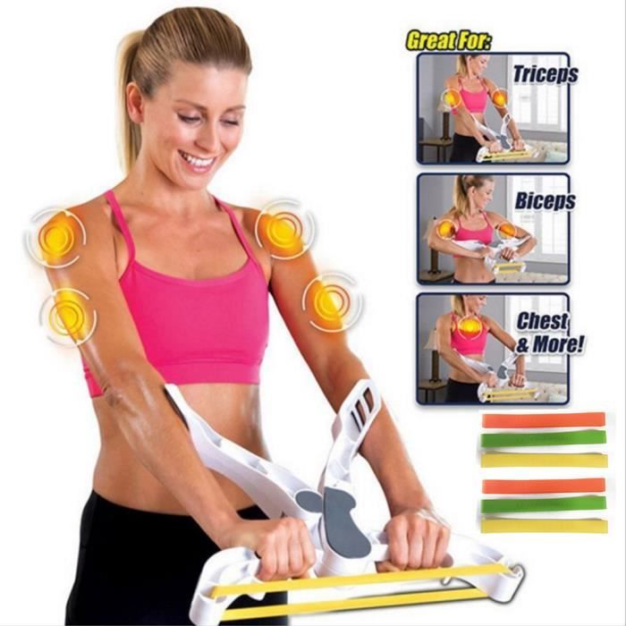YOLISTAR Appareil d'entraînement pour Les Bras et Le Haut du Corps avec 6 Bandes de résistance pour Les Femmes Tons renforce Les Bra