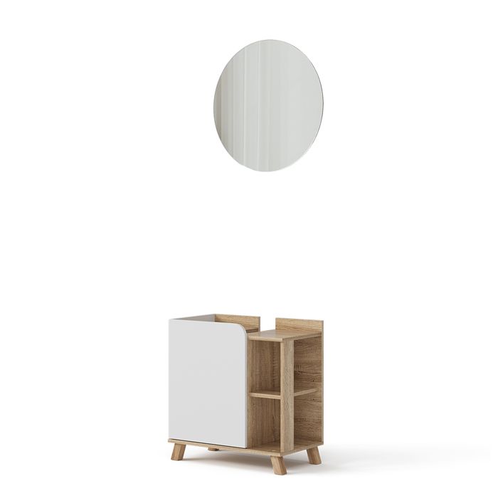 Meubles bain Karen 2 pièces Sonoma/Blanc Vicco 40783