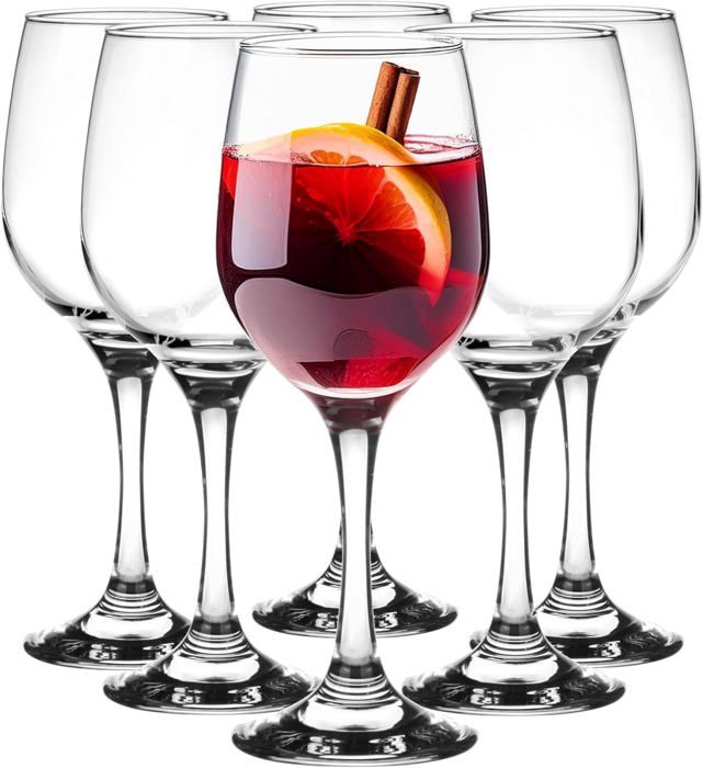 Verres à Vin Glasmark Krosno - Lot De 6, 250ml, Transparents, Lavables Lave-Vaisselle