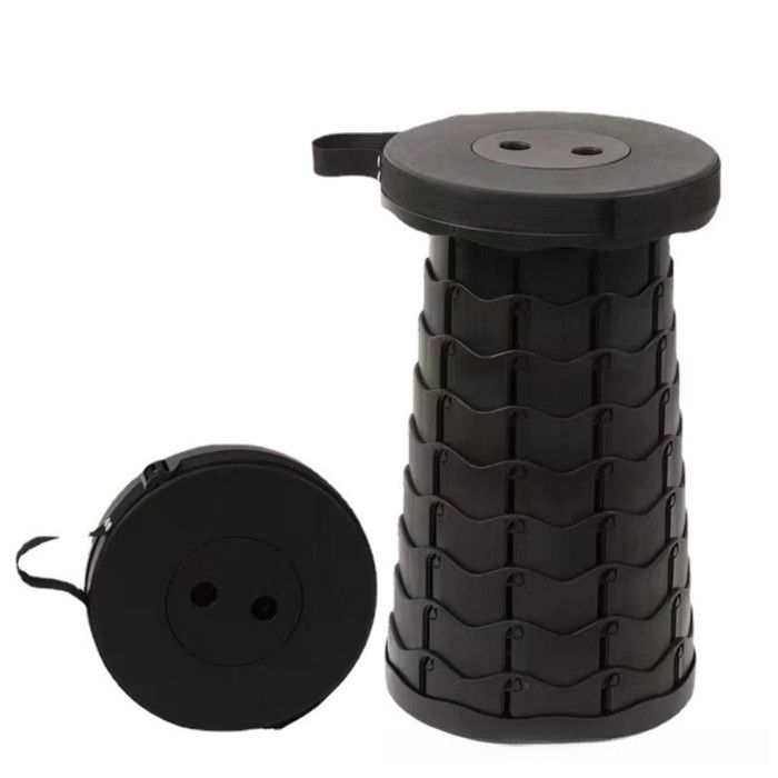 Tabouret Pliant Télescopique Léger - Pliable En 3s, Support 150kg, Compact, Idéal Camping, Pêche, Pique-nique