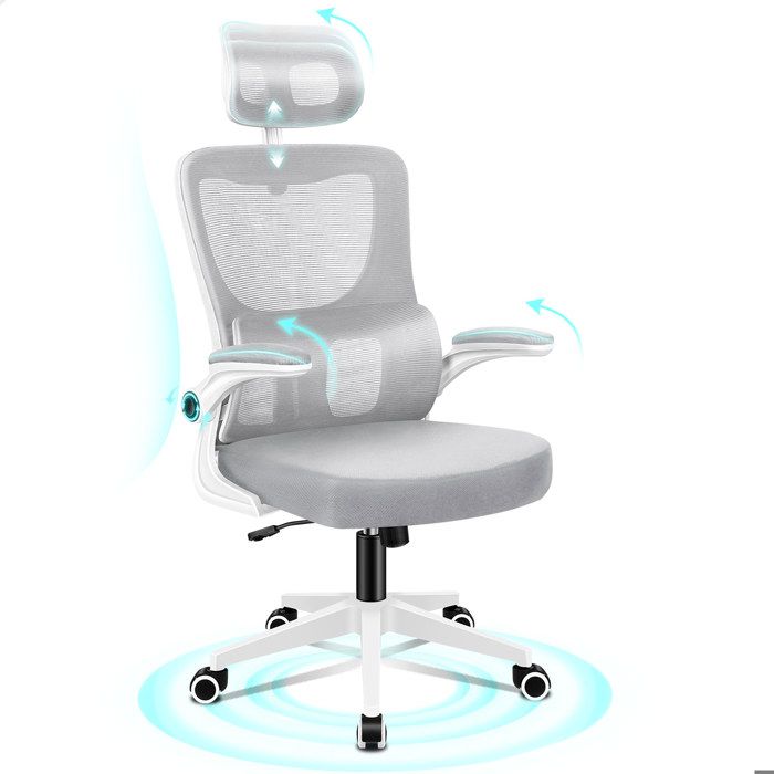 ALFORDSON Mesh Office Chair Gaming Executive Computer Tilt Fabric Seat Work - vue 2