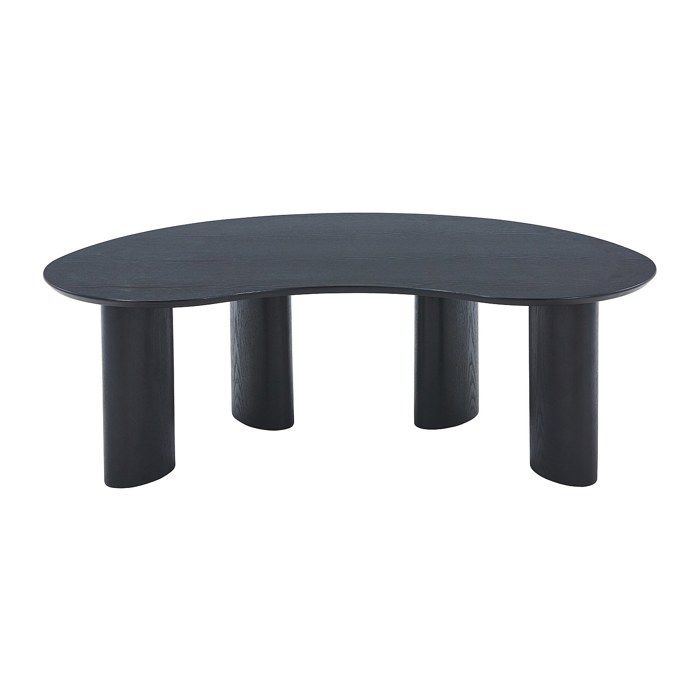 Table basse placage frêne - Noir - CALYNOR