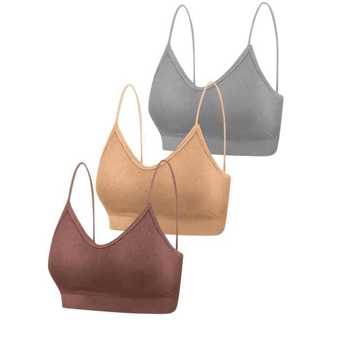 BQTQ Lot De 5 Soutiens-Gorge Camisole Bralette Rembourrés Pour Femme - Confort Et Élégance