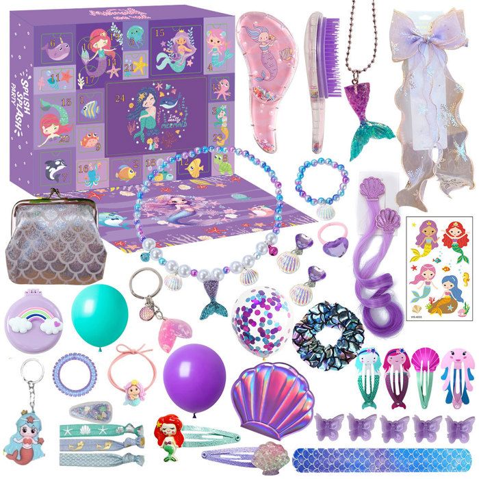 Cornet Surprise Sirène Itenga 35 Cm - Pochette Cadeau En Feutre Pour Enfants Et Rentrée Scolaire