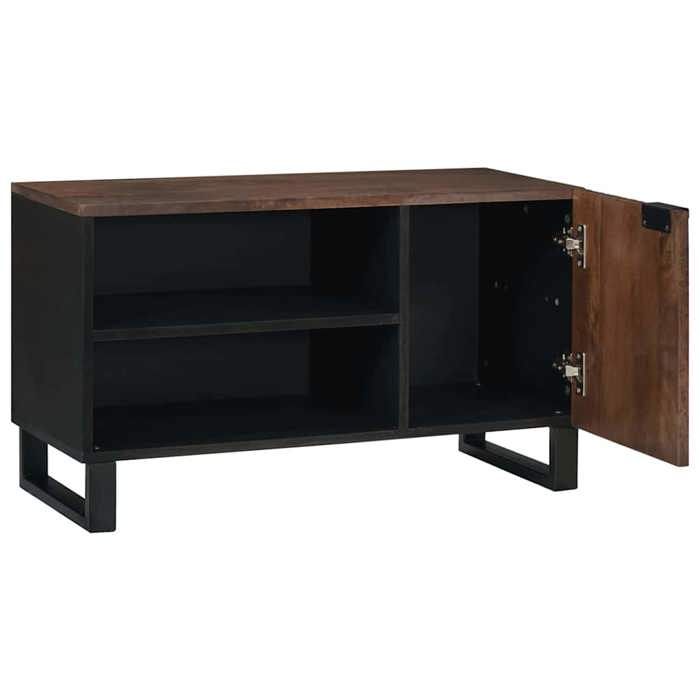 CLARENCE - NEW Meuble de rangement/ Meuble TV - JILLS - Armoire Télévision – 80 x 31 5 x 46cm en bois massif et reconstitué