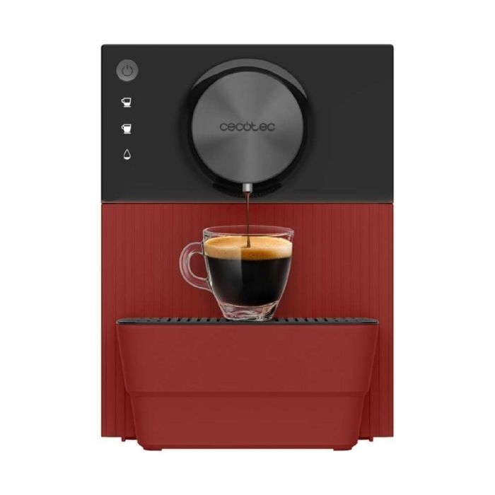 Cecotec Machine à Café Superautomatique Compacte Cremmaet Cube Rouge. 1350W Professionnelle Système de Pressage Pré-Infusion - Cecotec