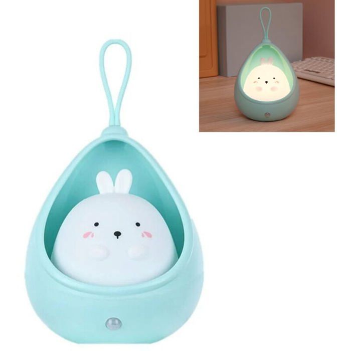 Veilleuse pour enfants lampe de chevet LED avec détecteur de mouvement crochet de transport lampe animal rechargeable USB
