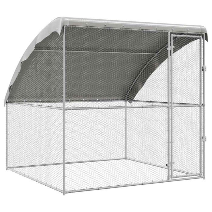 vidaXL Cage à poules 2 x 2 x 2 Acier galvanisé