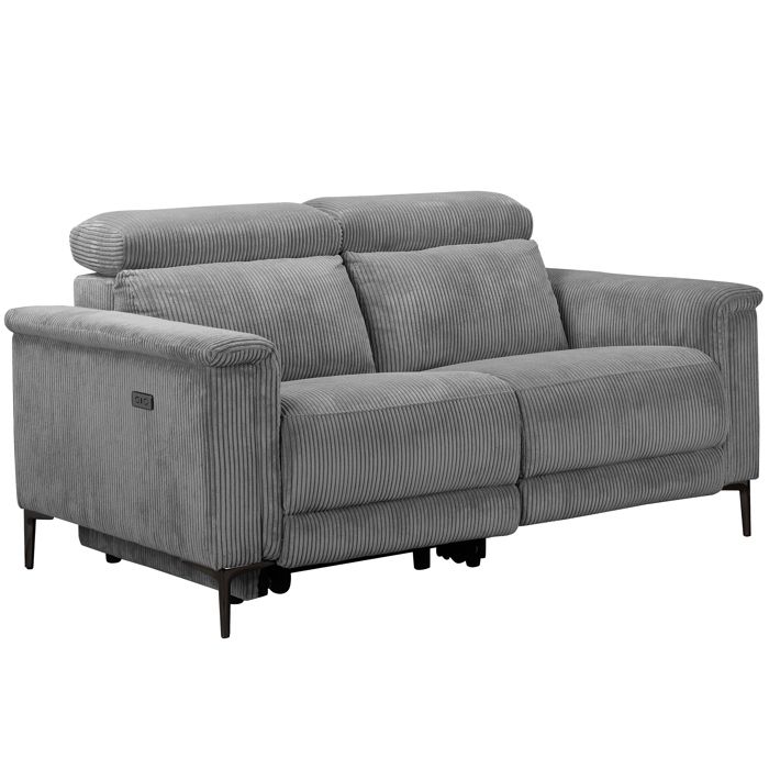 Lund-canapé 2 Places Avec 1 Fauteuil Relax Électrique En Tissu