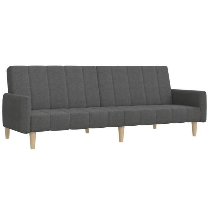 CLIC-CLACCanapé Lit à 2 places Convertible gris foncé tissu ZENCORE2026 1 46224137