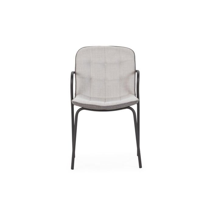 MARLO - Lot de 4 Chaises pieds en métal Gris