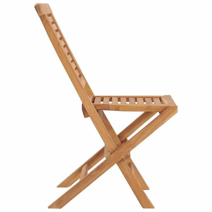 Chaises de jardin pliantes - (lot de 2) - Meuble de Siège - 47x63x90cm bois massif teck CC1440