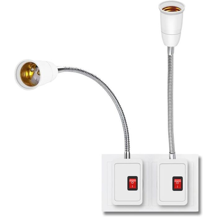 Pièces Porte Lumière de lAmpoule E27 LEDSupport De Lampe Convertisseur avec InterrupteurDouille avec Interrupteur E27Lampe Pri