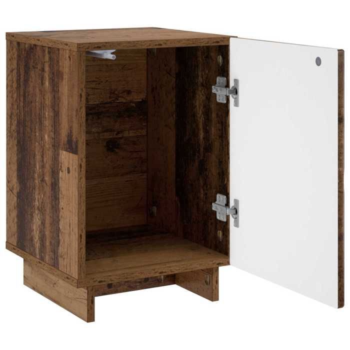Petite Table intérieure - Table de chevet 2 pièces Bois ancien 33 5x34 5x50 cm - design élégant(93826)