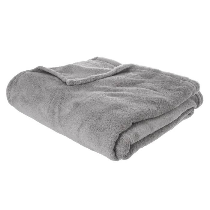 Plaid Kiesa en microfibre 125x150cm - Atmosphera Créateur dintérieur