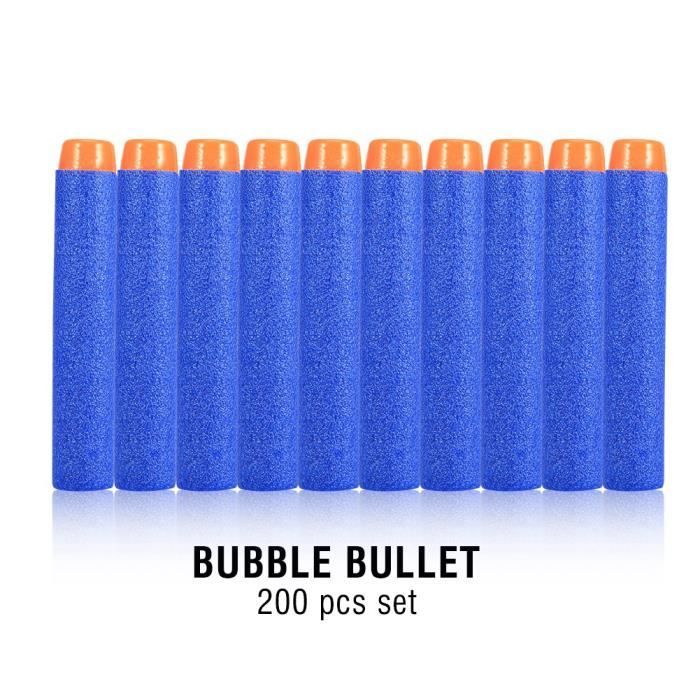 SJACXANM Balle Nerf, 200PCS Flechette Nerf, Mousse Recharge De Fléchettes, Flechettes De Recharge pour Blasters, 7.2cm Munition Nerf pour Nerf N-Strike Elite Series Blasters Kid Toy Gun