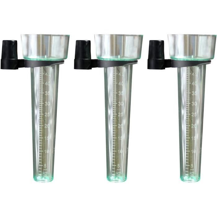 Lot De 2 Pluviomètres Relaxdays Avec Bâtonnets - Mesure Pluie Jardin Jusqu'à 35 Mm/m² - Transparent