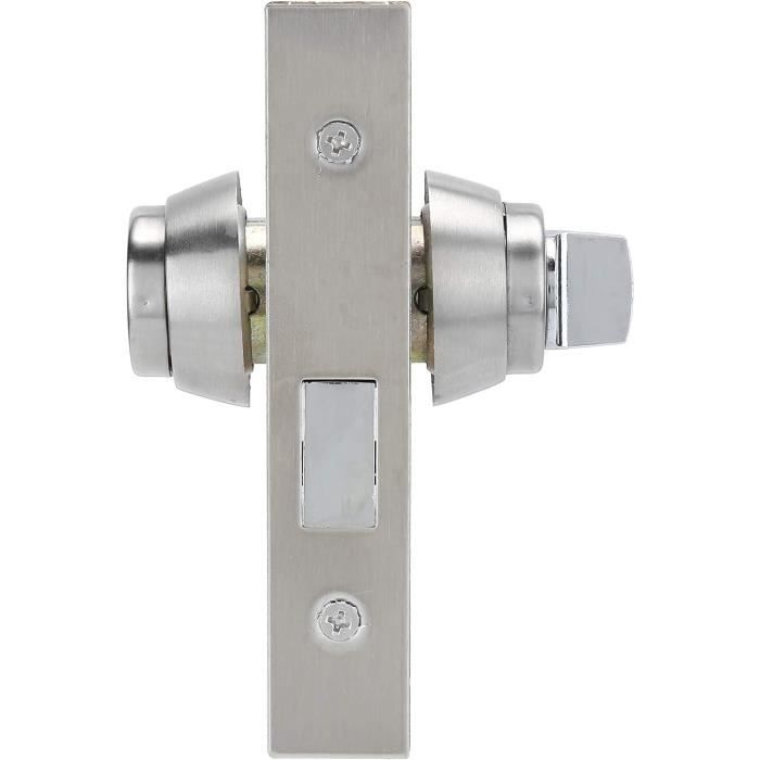 Pack De 2 Serrures De Porte D'entrée En Laiton Chromé Satiné - Levier Commercial, Niveau 2, Clés Identiques - Facile à Installer
