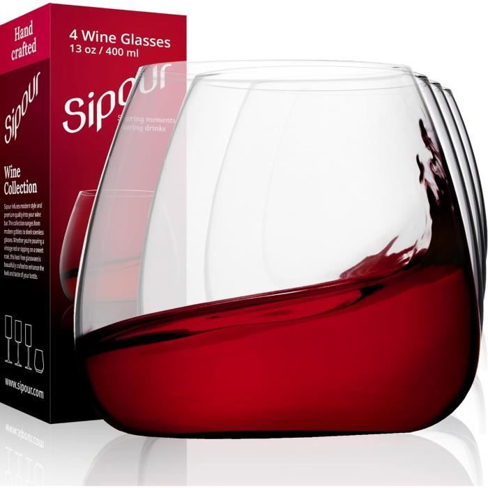 Trattoria Style Vino Da Tavola – Lot De 4 Verres à Vin