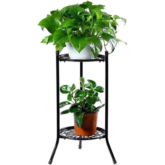 Support Pour Plantes Intérieur à 6 Niveaux, Présentoir Pour Pots De Fleurs 100x30x180cm , 10 Crochets, Étagère à Fleur Style Industriel, Noir | Leroy Merlin