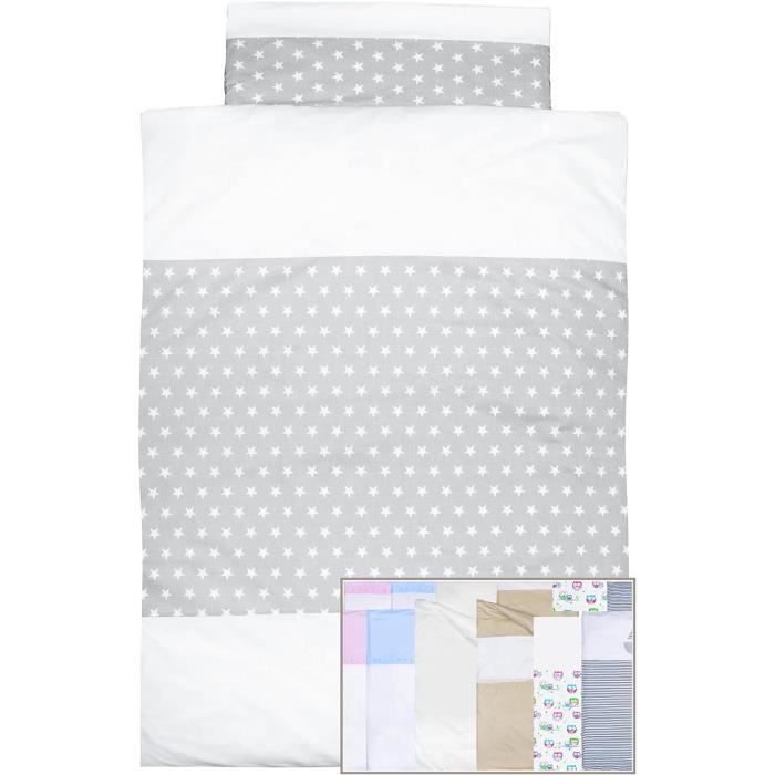 Housse de couette pluie d'etoiles blanc/gris Vertbaudet | La Redoute