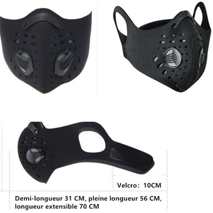 Masque - Visière de Protection avec Un Filtre à Charbon, Anti-Pollution  Anti-Spray Anti-poussière, pour Les Sports en extérieur,etc
