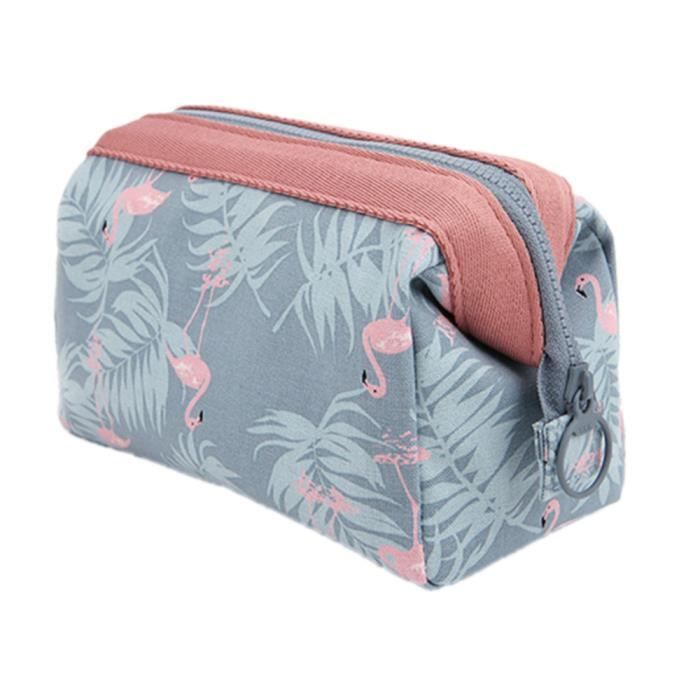 sac de toilette trousses de toilette femmes Sac cosm/étique portable petit portable simple et mignon-flamant rose