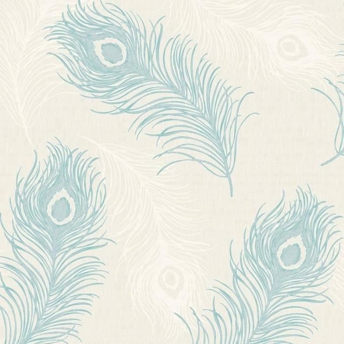Debona viola plume motif paillettes motif oiseau texturé vinyle papier peint 40913 