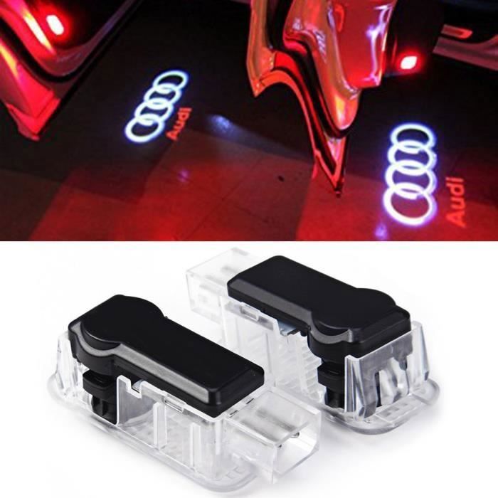 AUDI porte de voiture LED éclairage d'entrée laser projecteur courtoisie  bienvenue lampe ombre Logo lumière (4PAC)