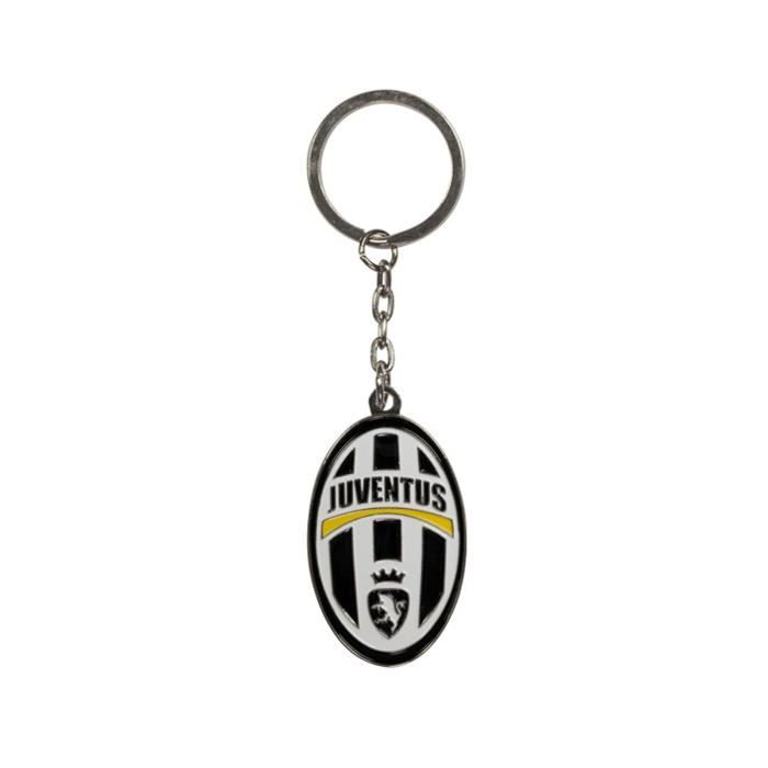 Porte-clés acier inoxydable rond Juventus 