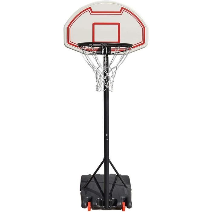 Panier De Basket Enfant AolKee – Hauteur Réglable 50-150 Cm, Base Stable, Avec 3 Ballons, Filet, Pompe, Pour Intérieur/extérieur