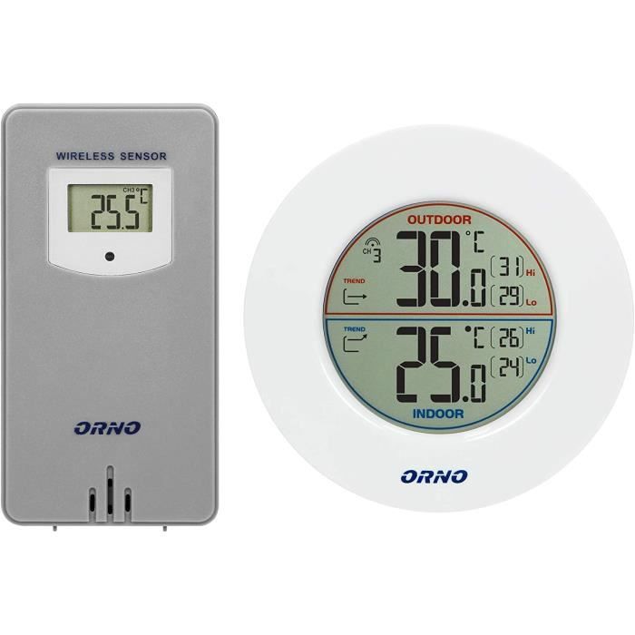 ORSP3100 Station Meteo Avec Sonde Extérieure Thermomètre intérieurextérieur IPX6 60m