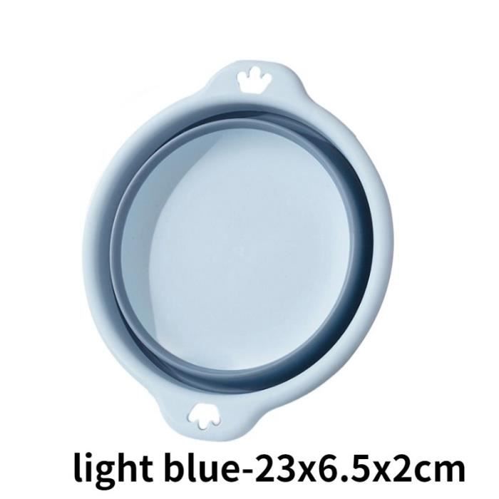 blue-L)Lavabo pliable en Silicone, bassin Portable de voyage, seau