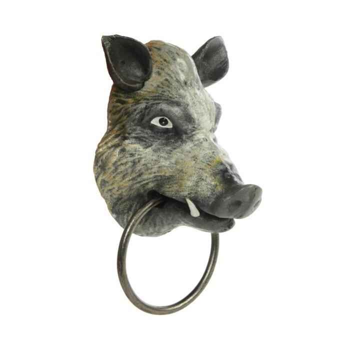 Statue Tete De Sanglier Murale En Fonte 25 Cm Cdiscount Maison