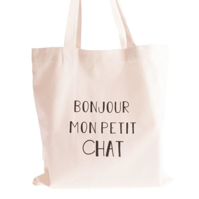 Télécharger gratuitement Images Sac Shopping En Toile Tote Bag Ecriture Humour Bonjour Mon Petit le plus cool par