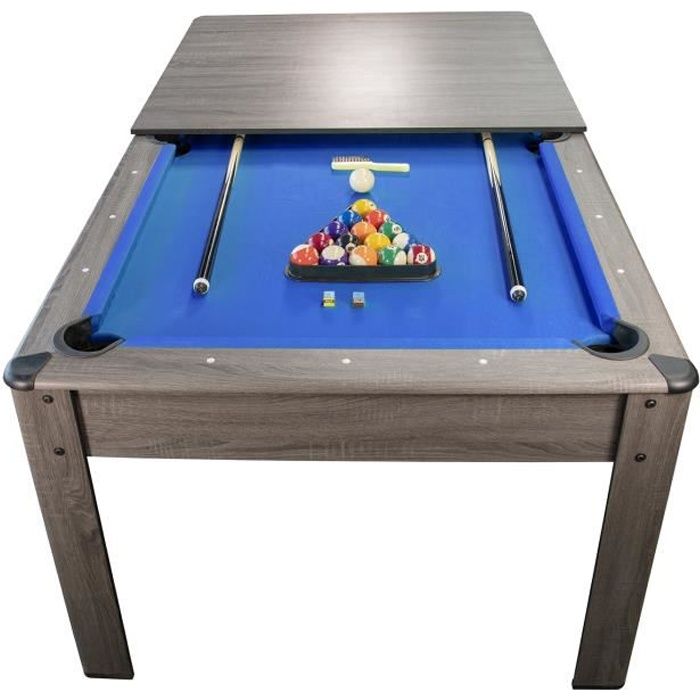 Table de Billard Americain HARMONY 6Ft - Gris et Tapis Bleu