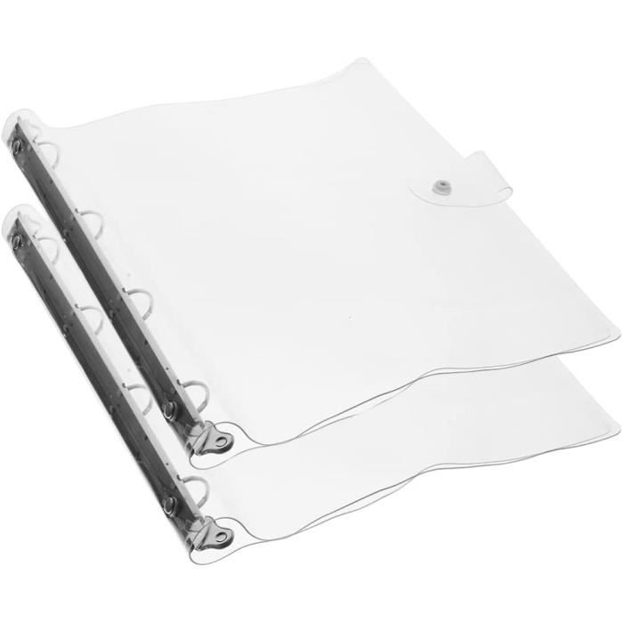 Chemise Rabat A4 10 Chemises à Reliure Coulissante A4 - Polypropylène Transparent - Pour Classement Documents Bureau/École Reliure Rapport De Stage