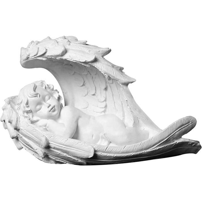 Statuette Ange En Résine Style Nordique - Décoration Intérieur/extérieur, Effet Plâtre, Pour Jardin, Bureau Ou Cadeau