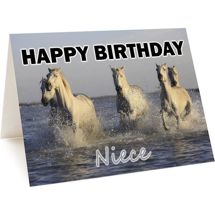 Carte D Anniversaire Cheval Neice48 Cdiscount Beaux Arts Et Loisirs Creatifs