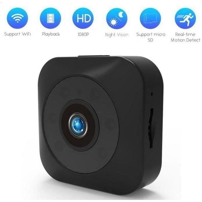 Caméra Cachée Réveil 1080p Caméra Espion WiFi Réveil - 1080P HD - Détection Mouvement - Vision Nocturne Petite Camera Espion Sans Fil