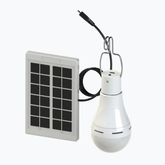 Ampoule LED solaire avec panneau imperméable d'intérieur