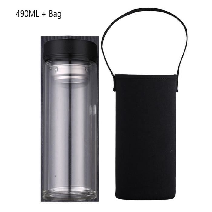 Gourde En Verre Bugucat 1L – Borosilicate, Sans BPA, Idéale Pour Smoothies Et Boissons Chaudes Ou Froides