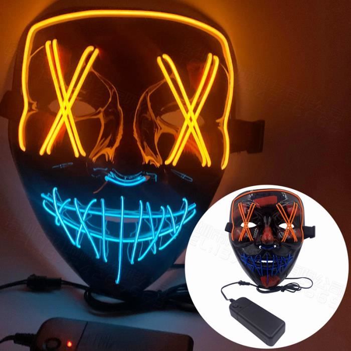 Masque Lumineux D'Halloween Avec écran LED App Control Full Color LED Masque Lumineux Changeant