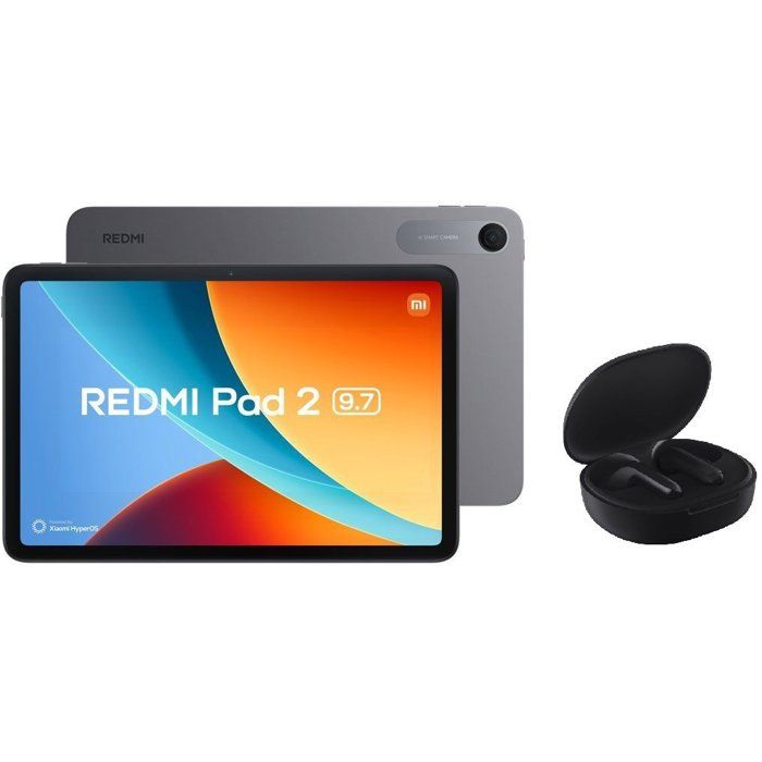 Xiaomi Redmi Pad 2 97 RAM 4Go Stockage 64Go Wi-Fi Gris Version Française + Écouteurs Sans Fil Xiaomi Redmi Buds 4 Lite Noir