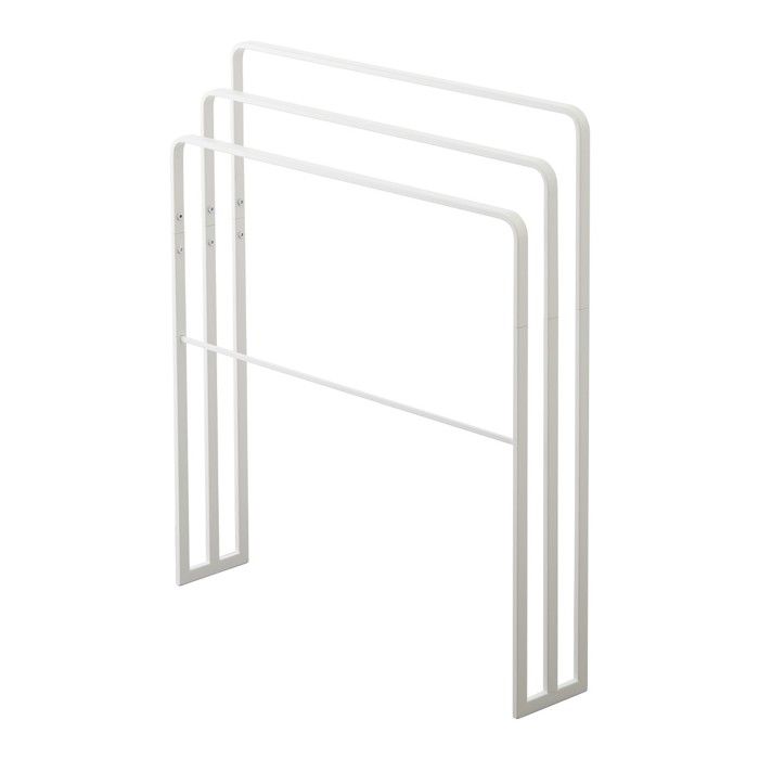 YAMAZAKI - Porte serviettes à 4 barres - L70 cm - Blanc