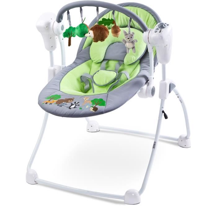 Balancelle Electrique Compacte Arche De Jeux Melodies Moustiquaire Bebe Enfant 0 9kg Forest Verte Cdiscount Puericulture Eveil Bebe